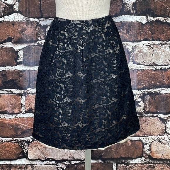 Misha Nonoo Mini Skirt Cream Black Lace Size 0 XS - Picture 3 of 13